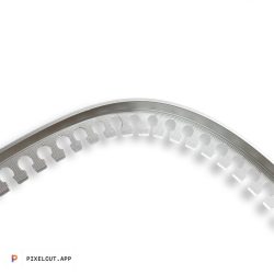 Profilplast Szögletes Aluminium Hajlítható Élvédő Ezüst 8mm/2.5m 45138-2502