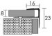 Profilplast Lépcsőélvédő "F" Lefúrható Ezüst 8mm/2.7m
