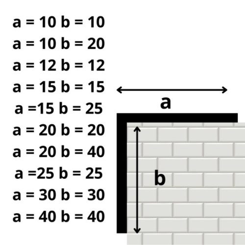 Sarokprofil Alumínium Ezüst 20mm x 20mm /2.7m / AL-E 20x20