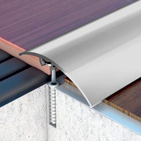   Profilplast Burkolatváltó Rejtett Rögzítésű Szinteltéréses Ezüst 50mm/0.9m 45467