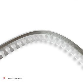   Profilplast Szögletes Alumínium Hajlítható Élvédő Ezüst 10mm/2.5m 45140-2502