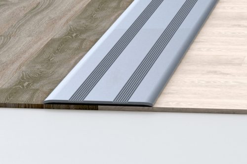 Profilplast  Öntapadós Burkolatváltó Lapos  Ezüst 35mm/0.9m 45421-0902