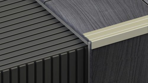 Profilplast Lépcsőélvédő Öntapadós Inox 10mm x 24.5mm/2.7m 45208-2736