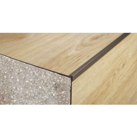   Profilplast Lépcsőélvédő "F" Lefúrható Pezsgő 5mm/2.5m 45214-2507