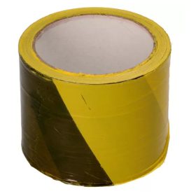 Jelzőszalag sárga-fekete 7,5cm 100m