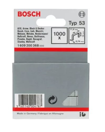 Tűzőkapocs Bosch J típus 14mm