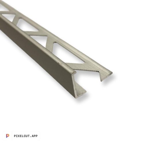Szögletes Alumínium Élvédő Ezüst 10mm/2.5m 45120-2502 / ALE-10-Ezüst