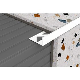   Profilplast Szögletes Alumínium Porfestett Matt Fehér  10mm /2.5m 45120-2535