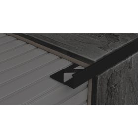   Profilplast Szögletes Alumínium Porfestett Matt Fekete  10mm /2.5m 45120-2534