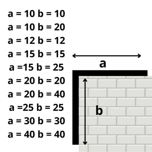 L sarokprofil Eloxált Ezüst 20x40mm 2.5m AL-E 20x40